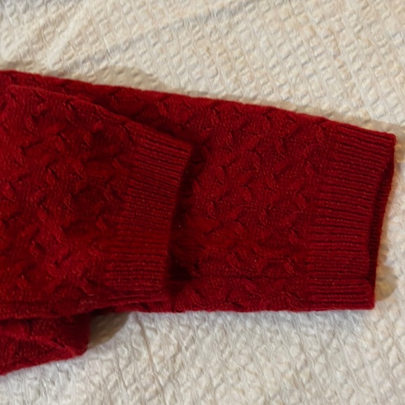 high neck elbow sleeve A-line dress - Picture 3 of 5